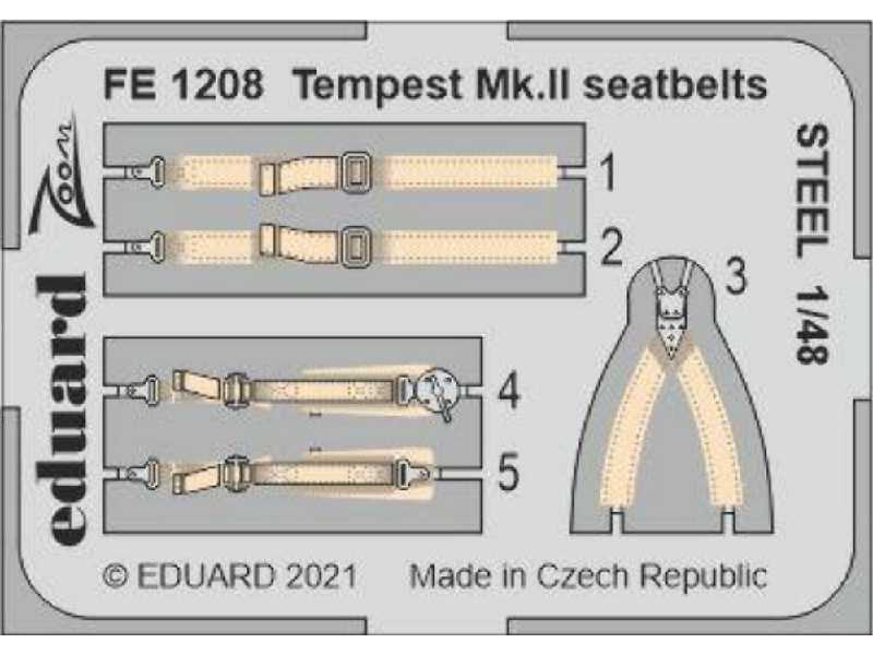 Tempest Mk. II seatbelts STEEL 1/48 - zdjęcie 1 Tempest Mk. II seatbelts STEEL 1/48 - zdjęcie 1