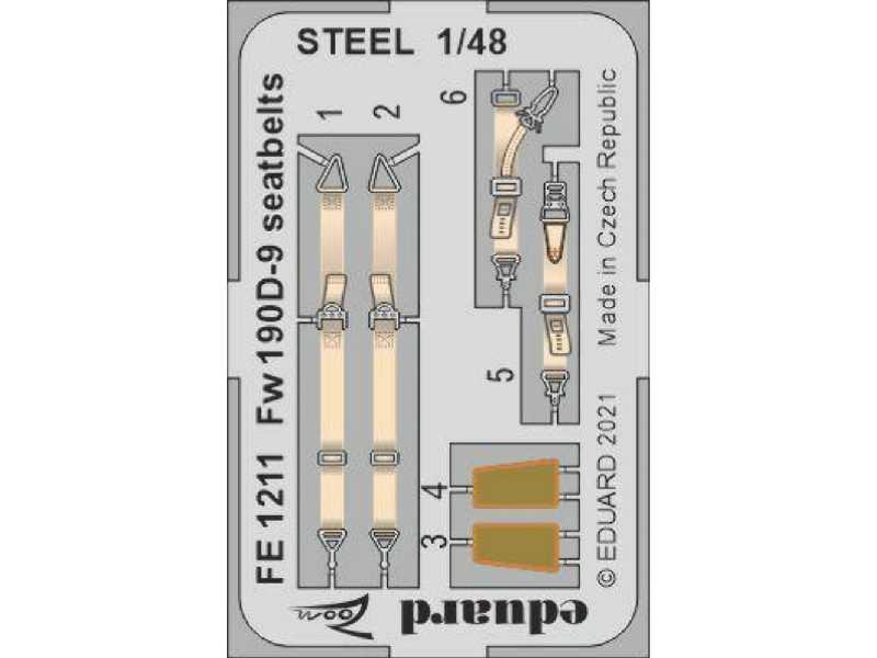 Fw 190D-9 seatbelts STEEL 1/48 - zdjęcie 1 Fw 190D-9 seatbelts STEEL 1/48 - zdjęcie 1
