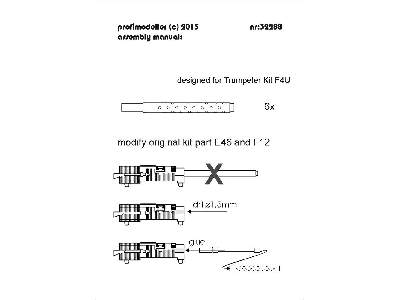 Vought F4u-1 Corsair Gun Barrels (Designed To Be Used With Trump - zdjęcie 1