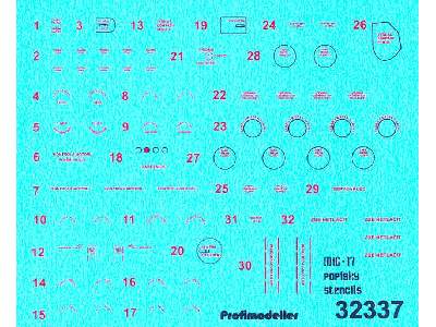 Mig-17 Cz Stencils - zdjęcie 1