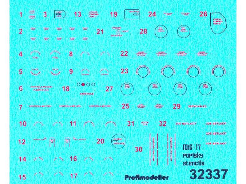 Mig-17 Cz Stencils - zdjęcie 1 Mig-17 Cz Stencils - zdjęcie 1
