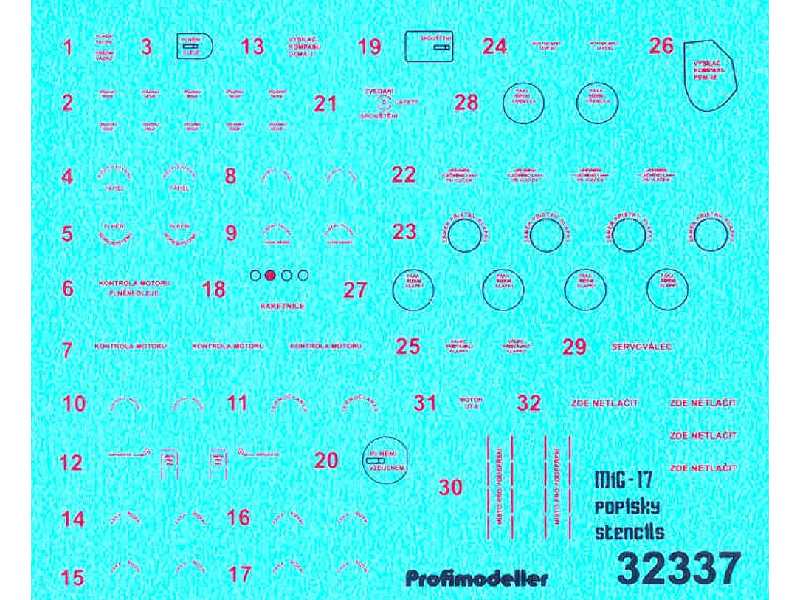 Mig-17 Cz Stencils - zdjęcie 1