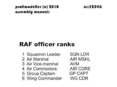 RAF Officer Ranks - zdjęcie 2