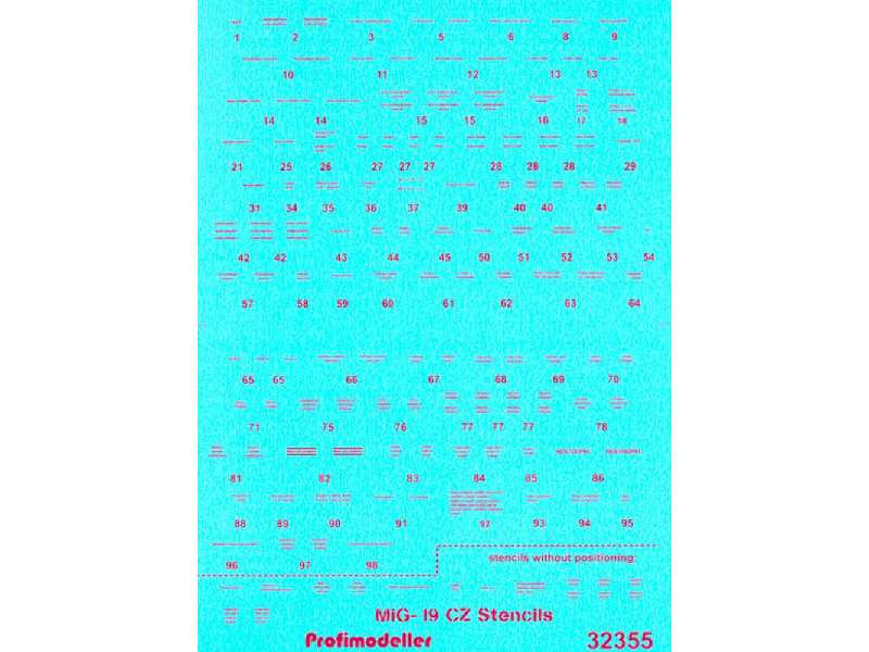 Mig-19 Cz Stencils - zdjęcie 1 Mig-19 Cz Stencils - zdjęcie 1