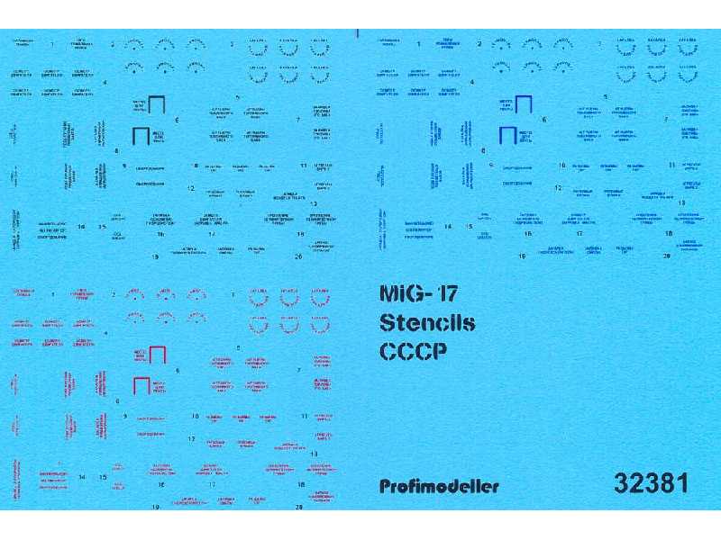 Mig-17 Cccp Stencils - zdjęcie 1 Mig-17 Cccp Stencils - zdjęcie 1