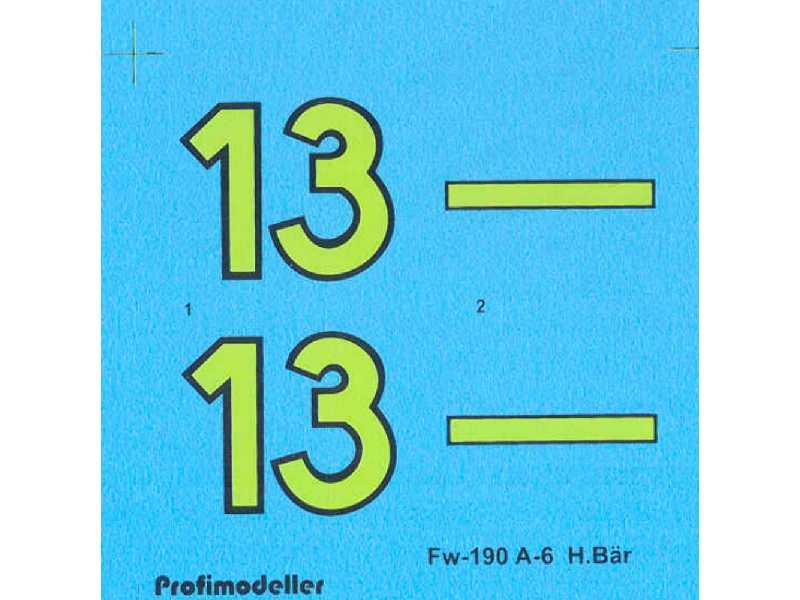 H.Bar Fw-190 A-6 - zdjęcie 1 H.Bar Fw-190 A-6 - zdjęcie 1