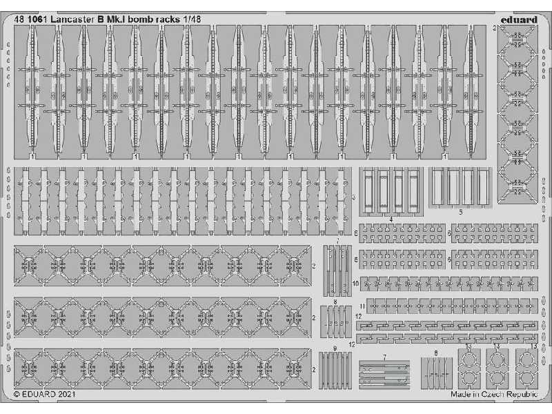 Lancaster B Mk. I bomb racks 1/48 - zdjęcie 1 Lancaster B Mk. I bomb racks 1/48 - zdjęcie 1