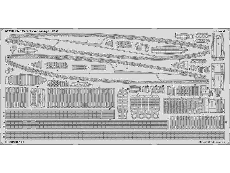 SMS Szent István railings 1/350 - zdjęcie 1