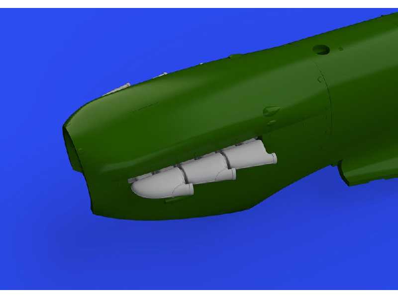 Spitfire Mk. V three-stacks exhausts rounded 1/48 - Eduard - zdjęcie 1