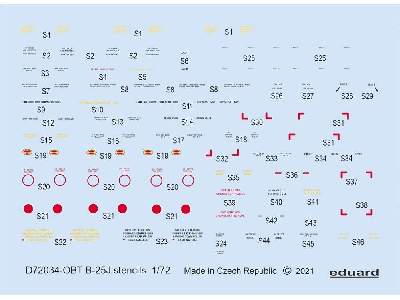 B-25J stencils 1/72 - zdjęcie 1