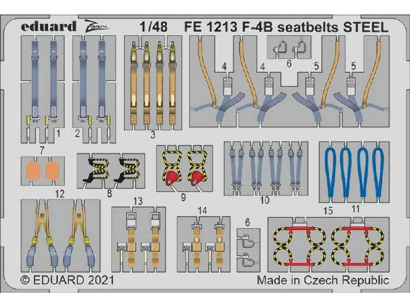 F-4B seatbelts STEEL 1/48 - Tamiya - zdjęcie 1 F-4B seatbelts STEEL 1/48 - Tamiya - zdjęcie 1