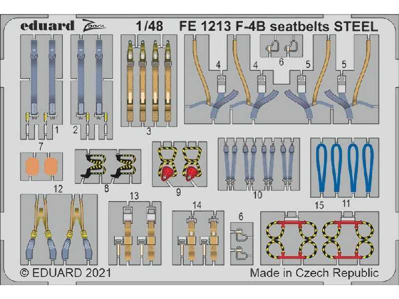 F-4B seatbelts STEEL 1/48 - Tamiya - zdjęcie 1