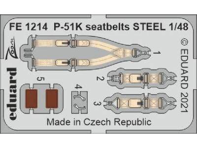 P-51K seatbelts STEEL 1/48 - zdjęcie 1