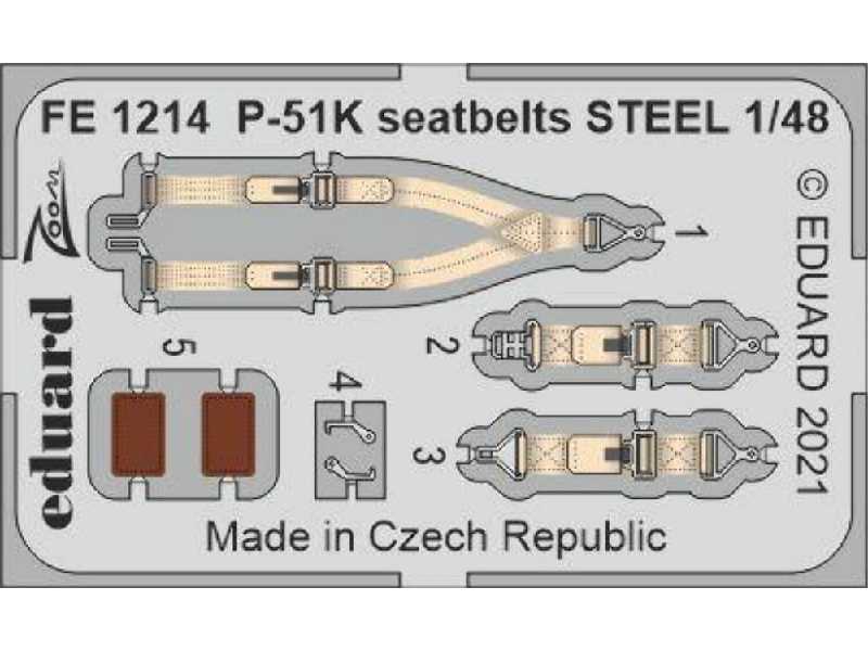 P-51K seatbelts STEEL 1/48 - zdjęcie 1 P-51K seatbelts STEEL 1/48 - zdjęcie 1