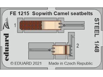 Sopwith Camel seatbelts STEEL 1/48 - zdjęcie 1