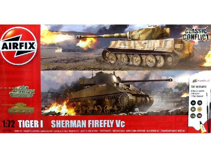 Classic Conflict Tiger 1 vs Sherman Firefly - zestaw podarunkowy - zdjęcie 1 Classic Conflict Tiger 1 vs Sherman Firefly - zestaw podarunkowy - zdjęcie 1
