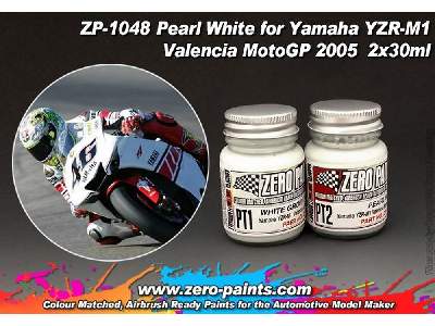 1048 Yamaha Yzr-m1 Valencia Motogp 2005 Pearl White Set - zdjęcie 2