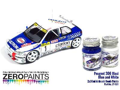 1671 Peugeot 306 Maxi 1996 Rally Monte Carlo Blue/White Paint Se - zdjęcie 1