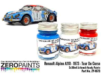 1673 Renault Alpine A110 - 1973 - Tour De Corse Red - White - Bl - zdjęcie 2