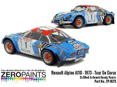 1673 Renault Alpine A110 - 1973 - Tour De Corse Red - White - Bl - zdjęcie 3