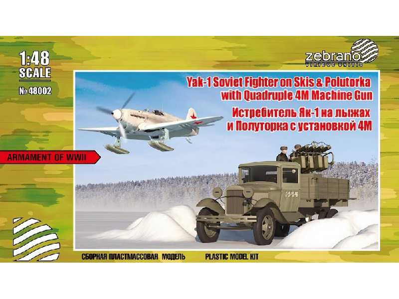 Yak-1 Soviet Fighter On Skis & Polutorka With Quadruple 4m Machi - zdjęcie 1 Yak-1 Soviet Fighter On Skis & Polutorka With Quadruple 4m Machi - zdjęcie 1