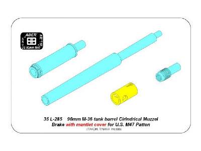 Lufa 90 mm M-36 z cylindrycznym hamulcem do M47 Patton - zdjęcie 14