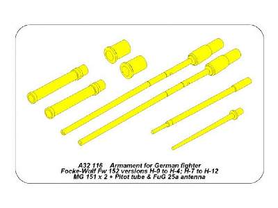 Uzbrojenie do myśliwca Fw-152 wersje: H-0 do H-4; H-7 do H12 - zdjęcie 4