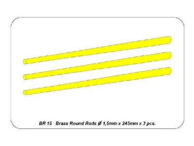 Pręty mosiężne fi 1,5mm długość 245mm x 3 szt. - zdjęcie 4