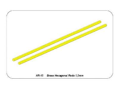 Sześciokątne pręty mosiężne 1,5mm długość 245mm x 2 szt. - zdjęcie 4