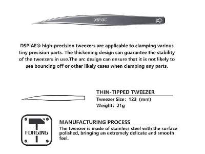 At-tz01 Thin-tipped Tweezer - zdjęcie 2