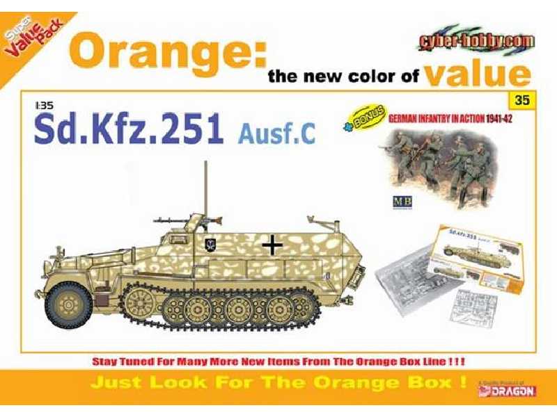Sd.Kfz.251 Ausf.C + figurki German Infantry in Action 1941-42 - zdjęcie 1 Sd.Kfz.251 Ausf.C + figurki German Infantry in Action 1941-42 - zdjęcie 1