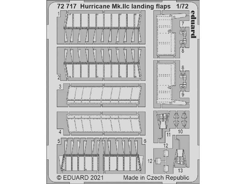 Hurricane Mk. IIc landing flaps 1/72 - zdjęcie 1 Hurricane Mk. IIc landing flaps 1/72 - zdjęcie 1
