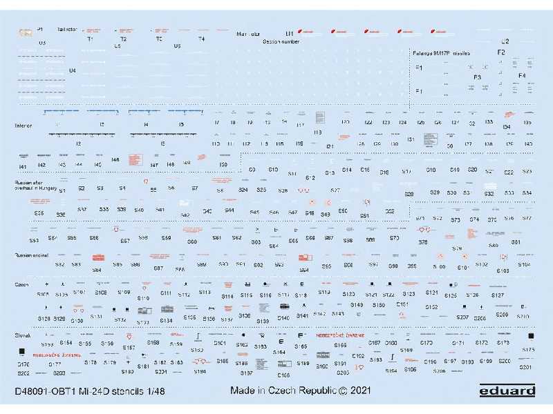 Mi-24D stencils 1/48 - zdjęcie 1