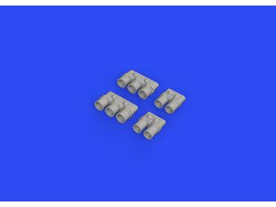 F6F exhaust stacks 1/48 - Eduard - zdjęcie 2