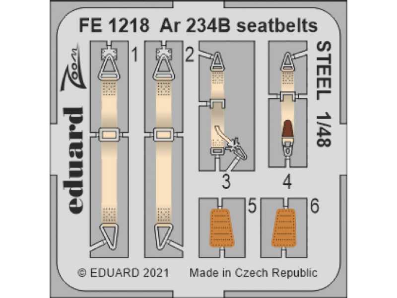 Ar 234B seatbelts STEEL 1/48 - zdjęcie 1