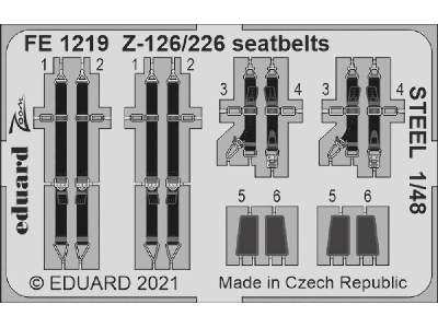 Z-126/226 seatbelts STEEL 1/48 - zdjęcie 1