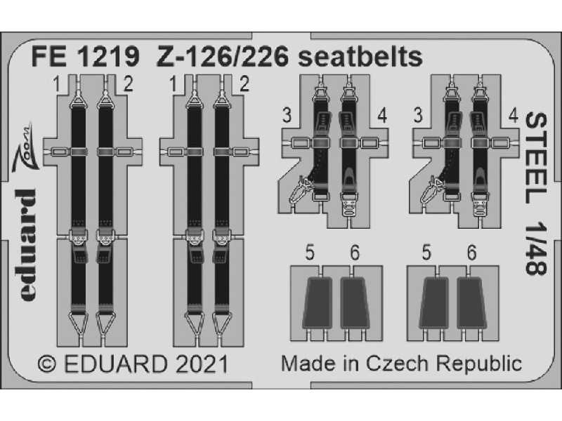 Z-126/226 seatbelts STEEL 1/48 - zdjęcie 1 Z-126/226 seatbelts STEEL 1/48 - zdjęcie 1