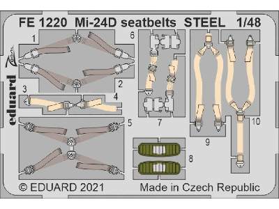 Mi-24D seatbelts STEEL 1/48 - zdjęcie 1