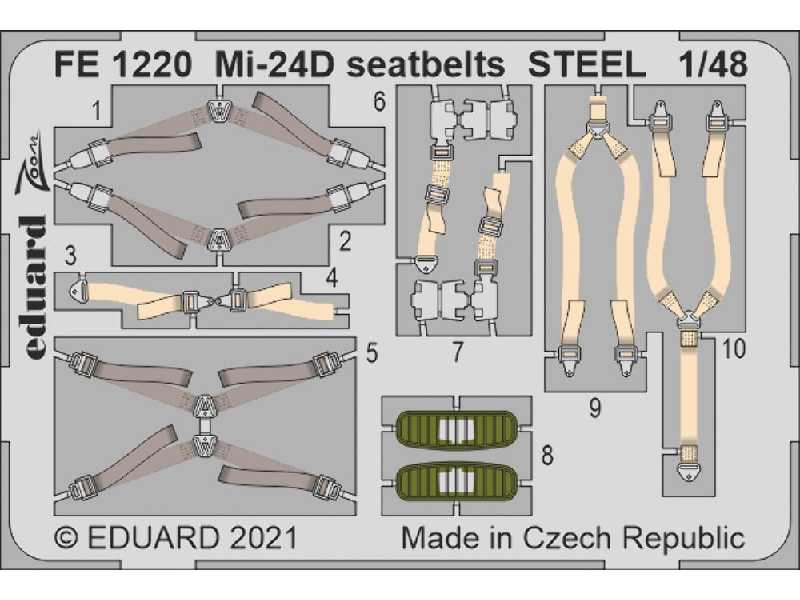 Mi-24D seatbelts STEEL 1/48 - zdjęcie 1