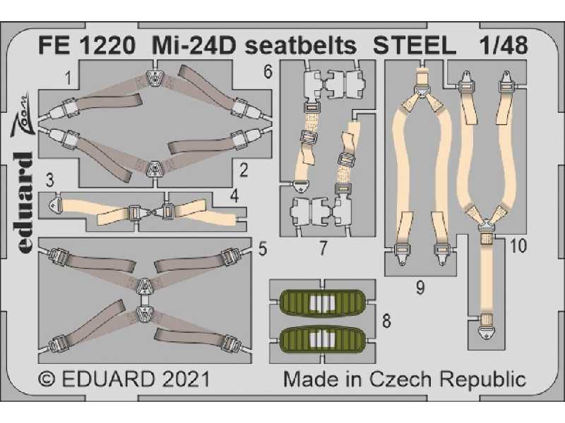 Mi-24D seatbelts STEEL 1/48 - zdjęcie 1 Mi-24D seatbelts STEEL 1/48 - zdjęcie 1