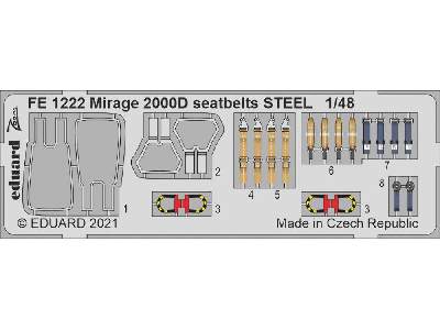 Mirage 2000D seatbelts STEEL 1/48 - zdjęcie 1