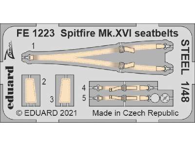 Spitfire Mk. XVI seatbelts STEEL 1/48 - zdjęcie 1