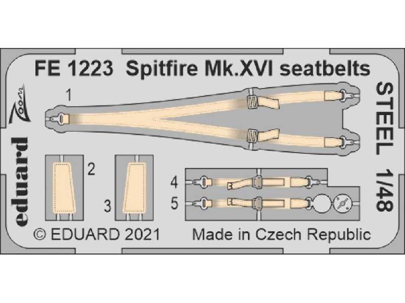 Spitfire Mk. XVI seatbelts STEEL 1/48 - zdjęcie 1 Spitfire Mk. XVI seatbelts STEEL 1/48 - zdjęcie 1