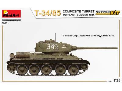 T-34/85 z kompozytową wieżą fabryka 112 lato 1944 z wnątrzem - zdjęcie 4