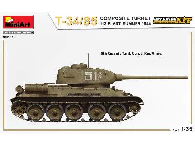 T-34/85 z kompozytową wieżą fabryka 112 lato 1944 z wnątrzem - zdjęcie 6