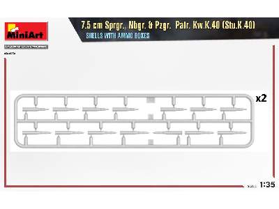 7.5 Cm Sprgr., Nbgr. & Pzgr.  Patr. Kw.K.40 (Stu.K.40)  łuski  - zdjęcie 3