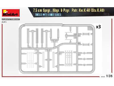 7.5 Cm Sprgr., Nbgr. & Pzgr.  Patr. Kw.K.40 (Stu.K.40)  łuski  - zdjęcie 4