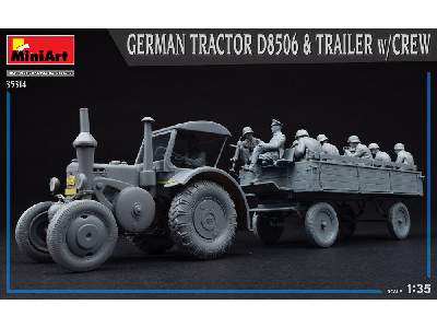 Niemiecki traktor rolniczy D8506 z kierowcą i żołnierzami - zdjęcie 6