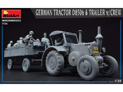 Niemiecki traktor rolniczy D8506 z kierowcą i żołnierzami - zdjęcie 7