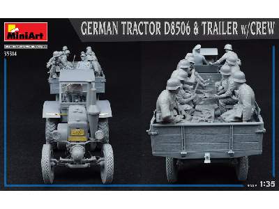 Niemiecki traktor rolniczy D8506 z kierowcą i żołnierzami - zdjęcie 8